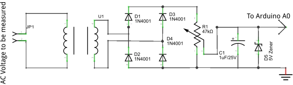 reparere dans svinge AC Voltage Measurement using Arduino | Circuits4you.com