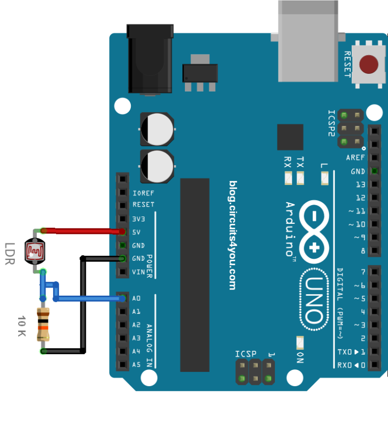 Arduino Light Intensity Meaurement | Circuits4you.com