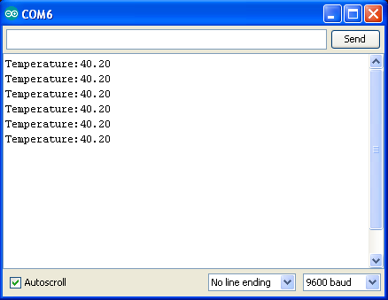 LM35 Sensor Output Result