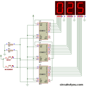 Three Digit Object Counter | Circuits4you.com