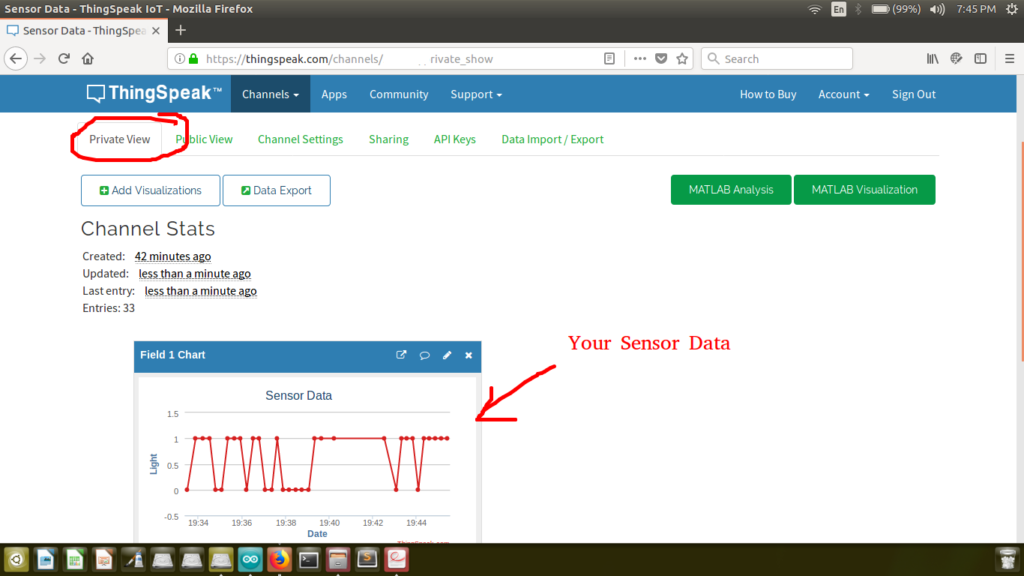 thingspeak esp8266 dataupload