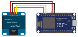 NodeMCU ESP8266 OLED Display Code Example | Circuits4you.com