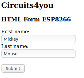 ESP8266 text box data