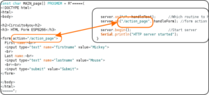 ESP8266 Node MCU Handling HTML Web Forms Data | Circuits4you.com